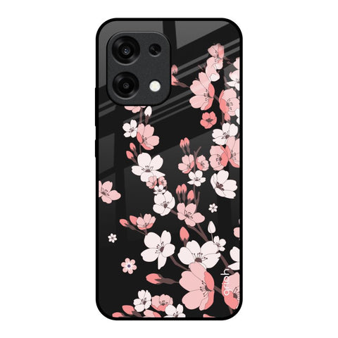 Black Cherry Blossom Oppo F31 5G Glass Back Cover Online