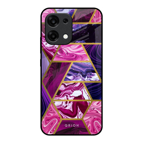 Electroplated Geometric Marble Oppo F31 5G Glass Back Cover Online