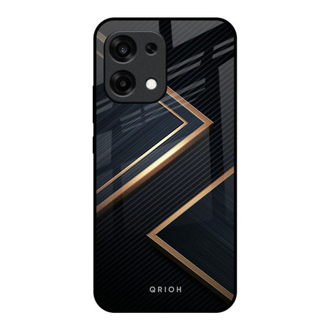 Sleek Golden & Navy Oppo F31 5G Glass Back Cover Online