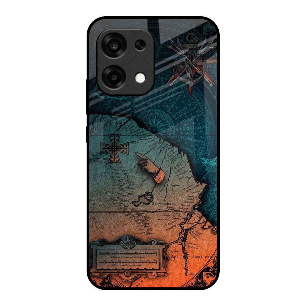 Geographical Map Oppo F31 5G Glass Back Cover Online
