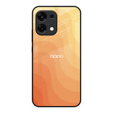 Orange Curve Pattern Oppo F31 5G Glass Back Cover Online