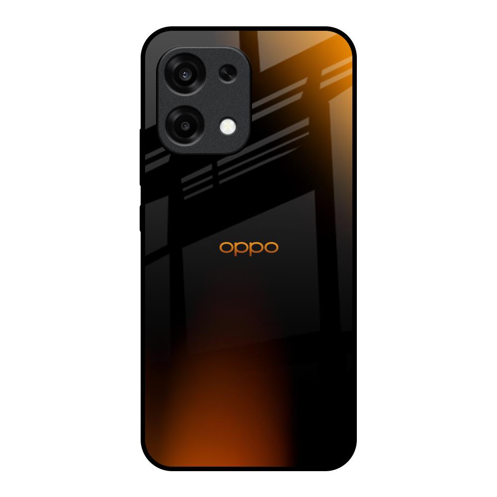 Orange Black Fusion Oppo F31 5G Glass Back Cover Online