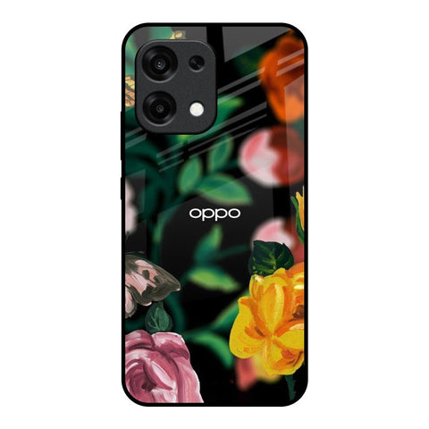 Flowers & Butterfly Oppo F31 5G Glass Back Cover Online
