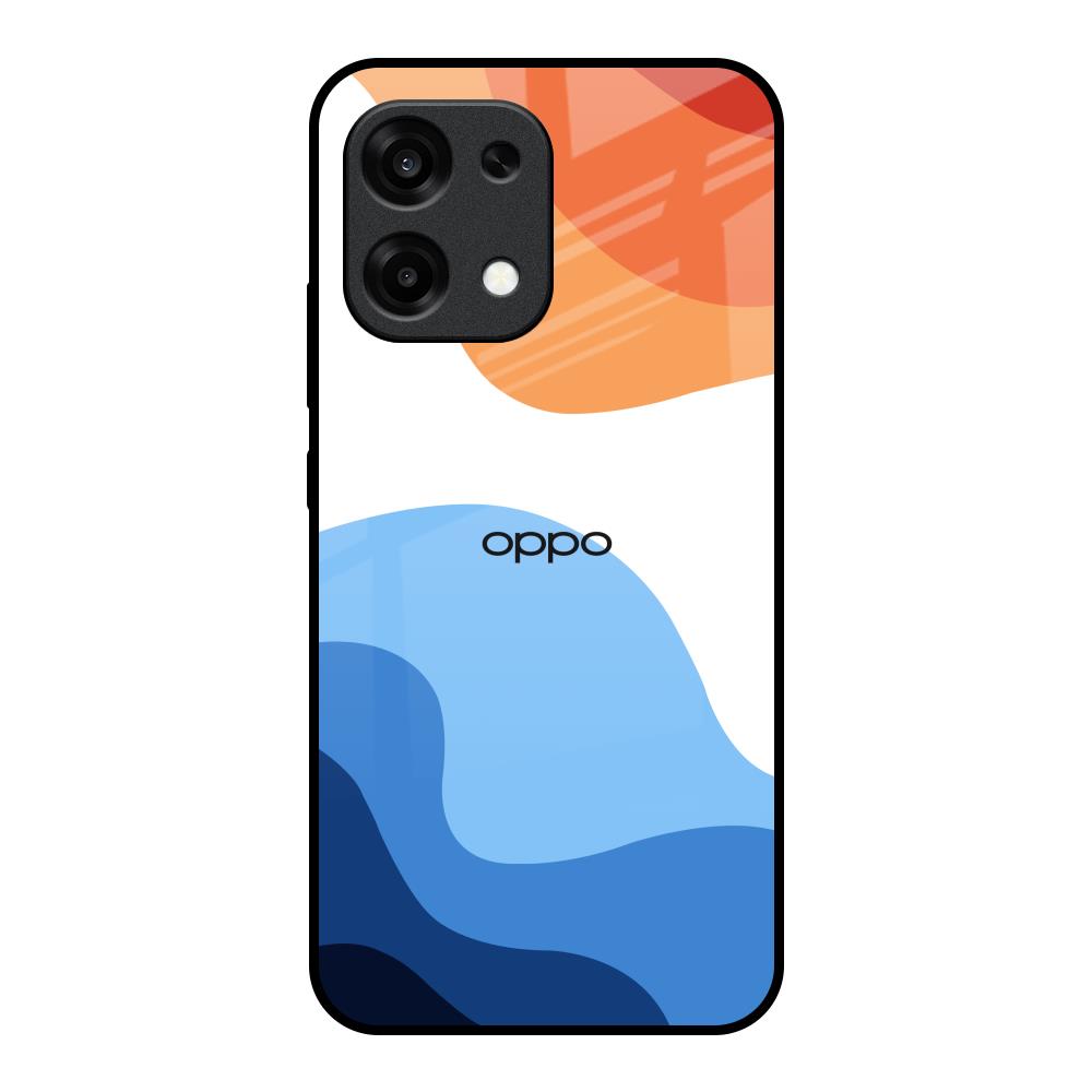 Wavy Color Pattern Oppo F31 5G Glass Back Cover Online