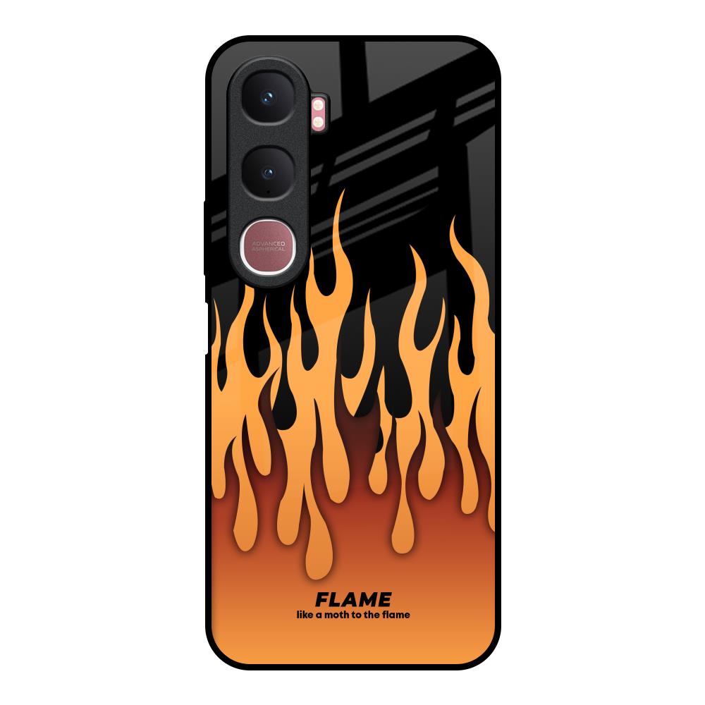 Fire Flame Vivo Y31 5G Glass Back Cover Online