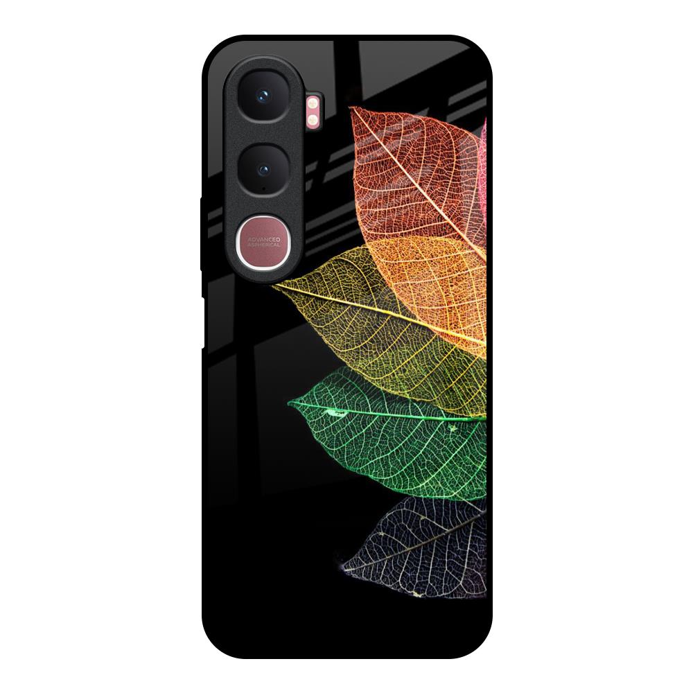 Colorful Leaves Vivo Y31 5G Glass Back Cover Online