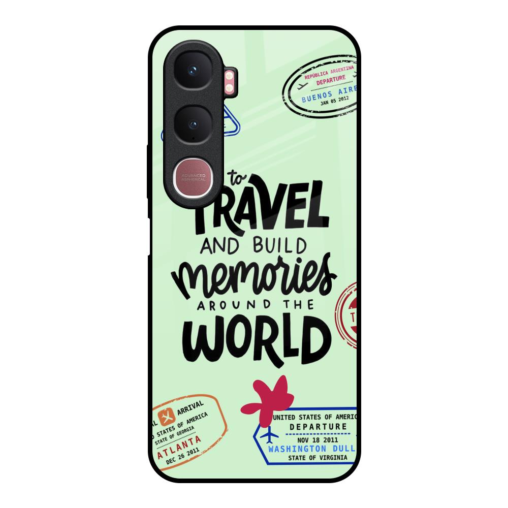Travel Stamps Vivo Y31 5G Glass Back Cover Online