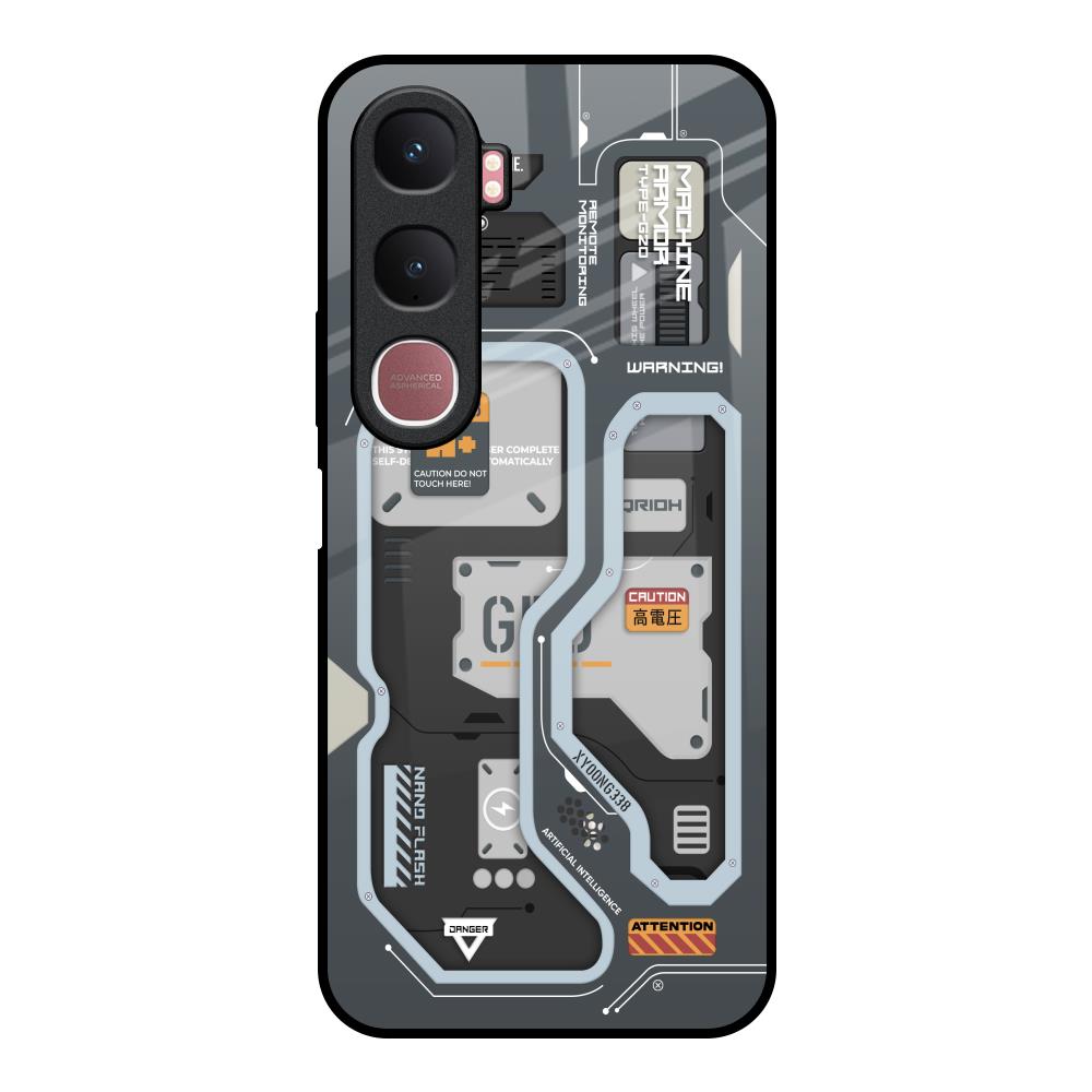 Retro Futuristic Vivo Y31 5G Glass Back Cover Online