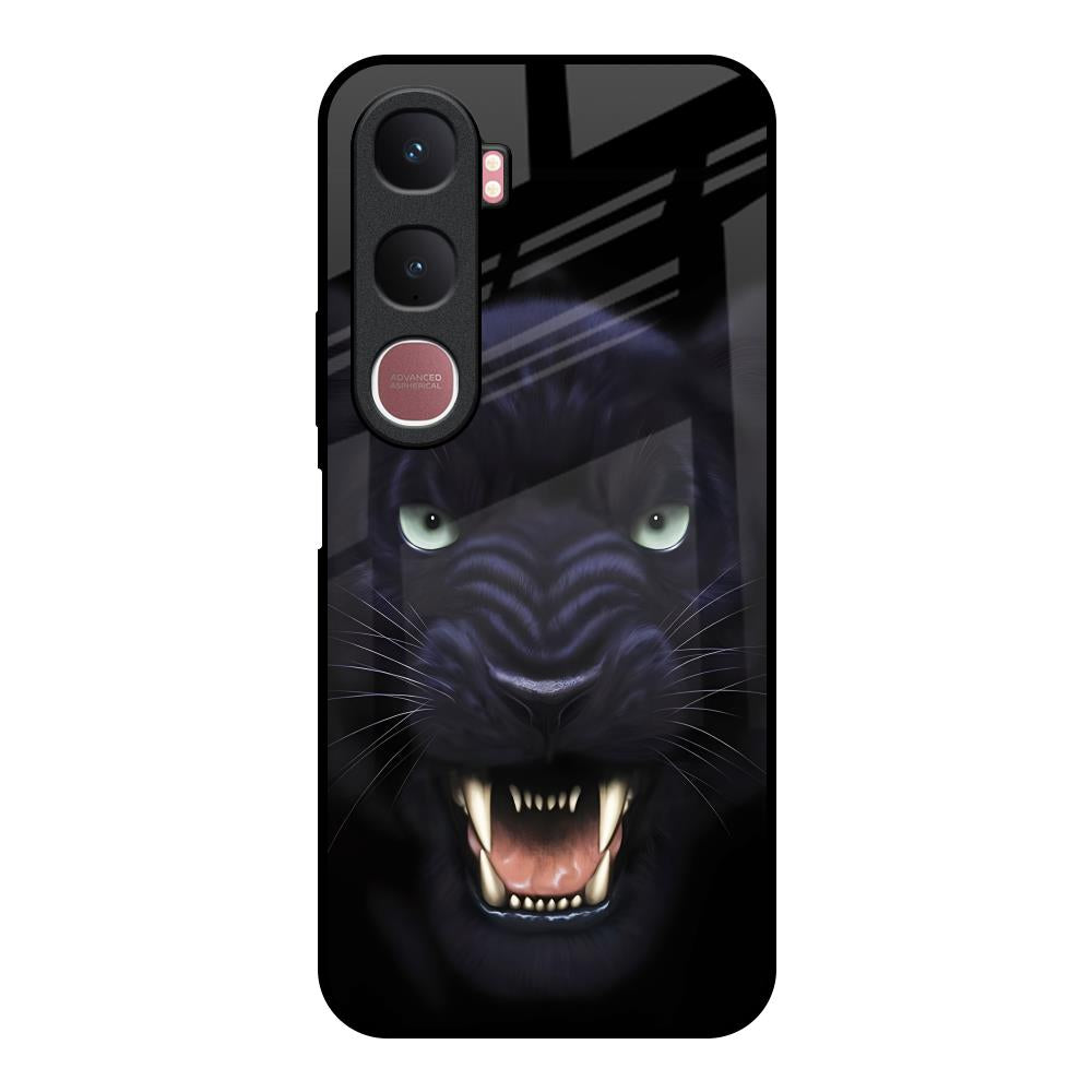 Angry Black Tiger Vivo Y31 5G Glass Back Cover Online