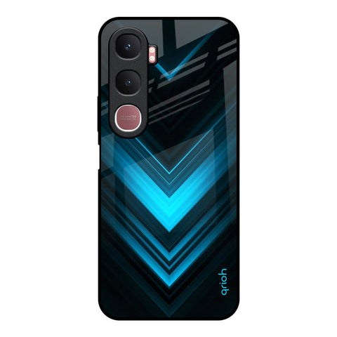 Vertical Blue Arrow Vivo Y31 5G Glass Back Cover Online