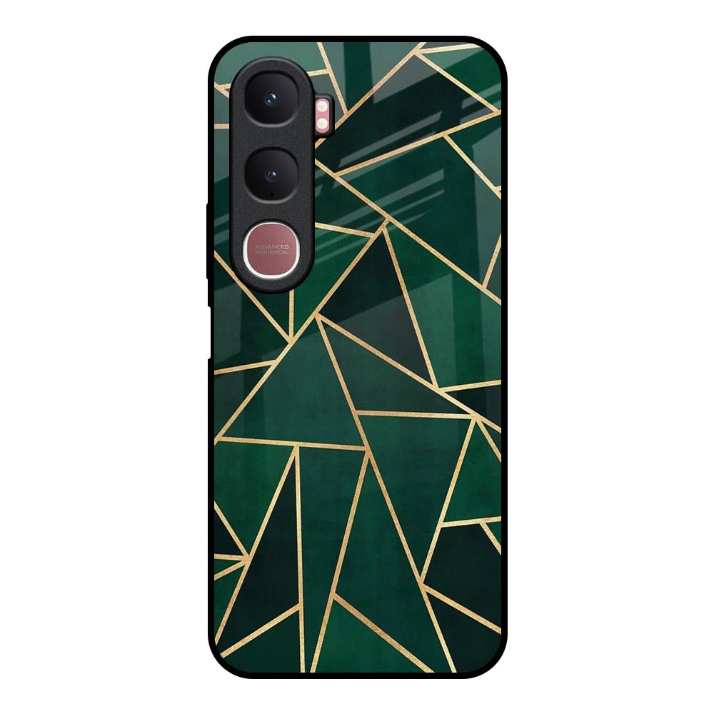 Abstract Green Vivo Y31 5G Glass Back Cover Online