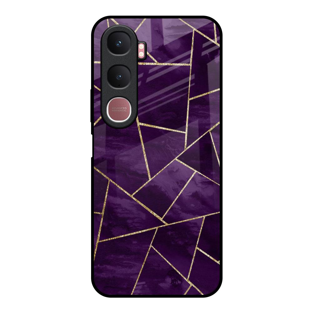 Geometric Purple Vivo Y31 5G Glass Back Cover Online