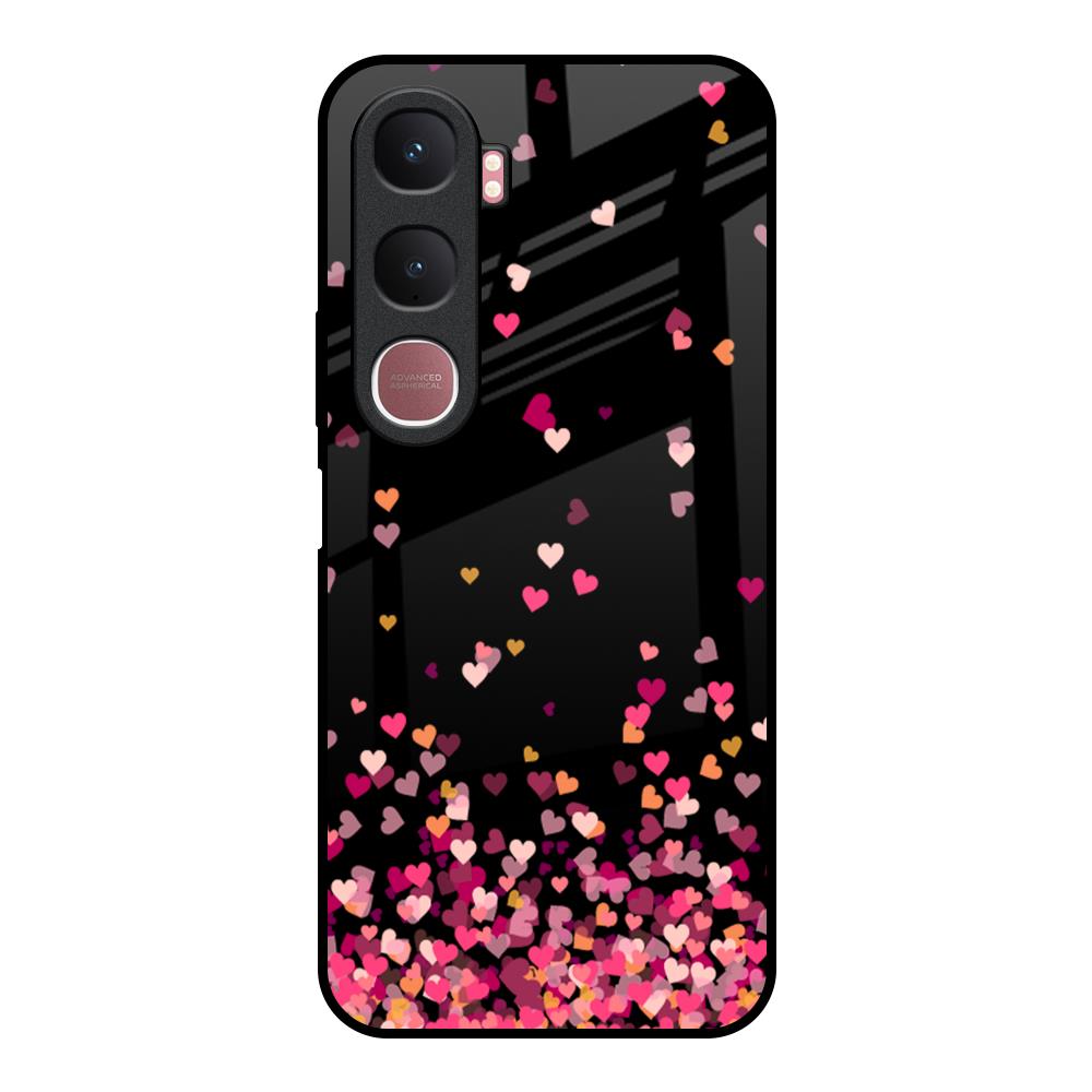 Heart Rain Fall Vivo Y31 5G Glass Back Cover Online