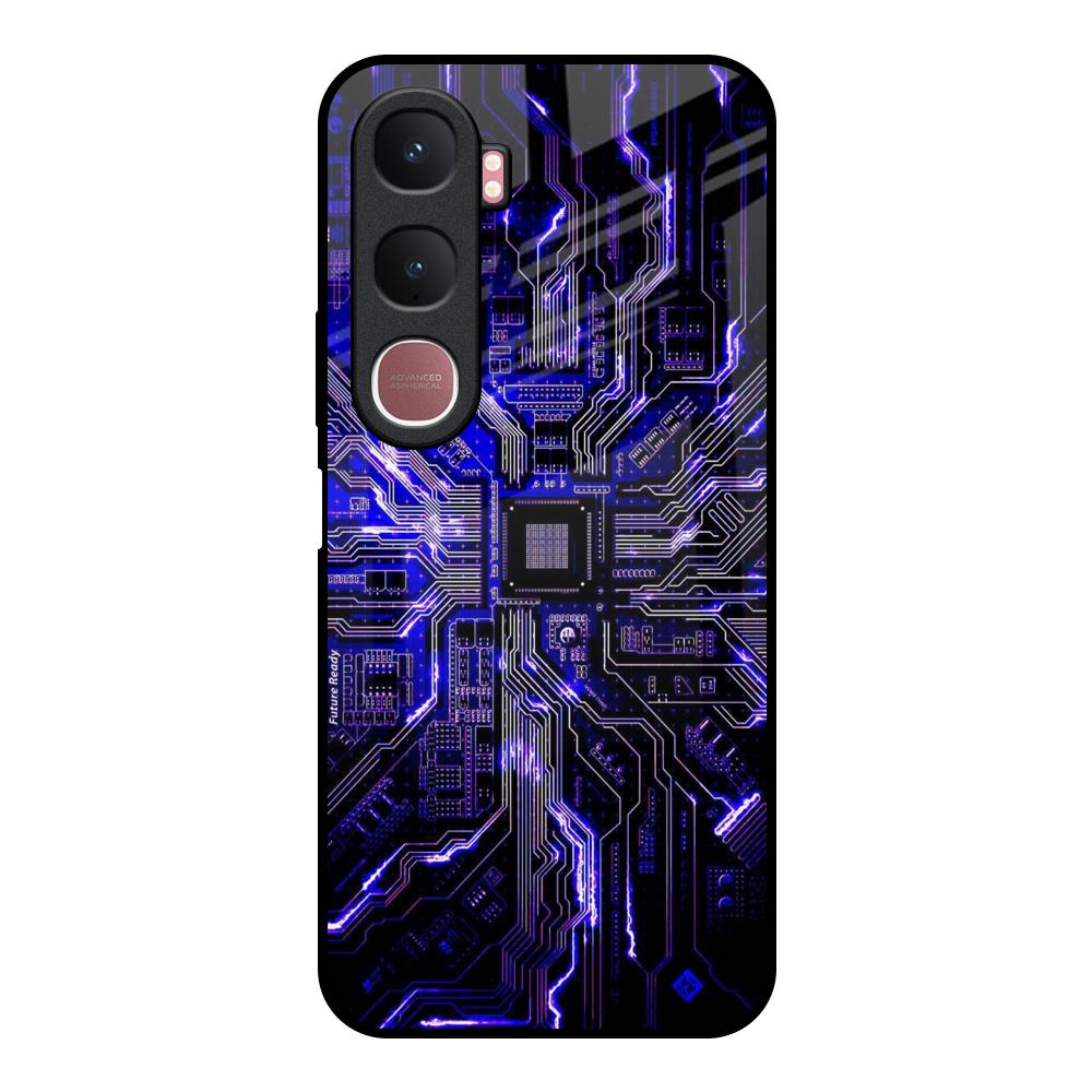 Techno Color Pattern Vivo Y31 5G Glass Back Cover Online