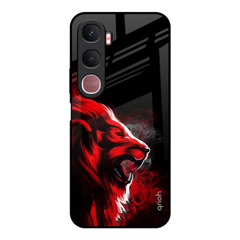 Red Angry Lion Vivo Y31 5G Glass Back Cover Online