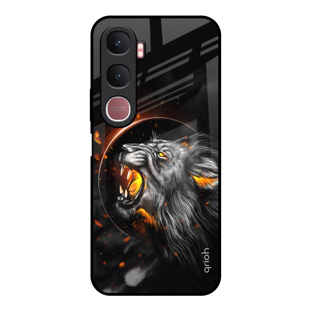 Aggressive Lion Vivo Y31 5G Glass Back Cover Online