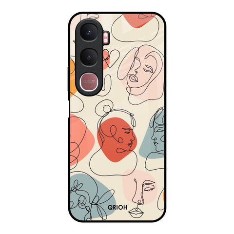 Abstract Faces Vivo Y31 5G Glass Back Cover Online