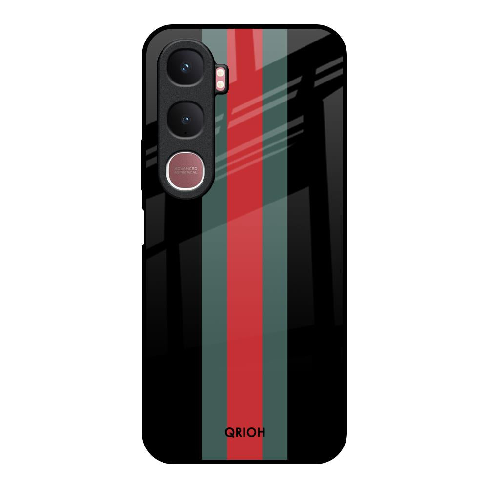 Vertical Stripes Vivo Y31 5G Glass Back Cover Online