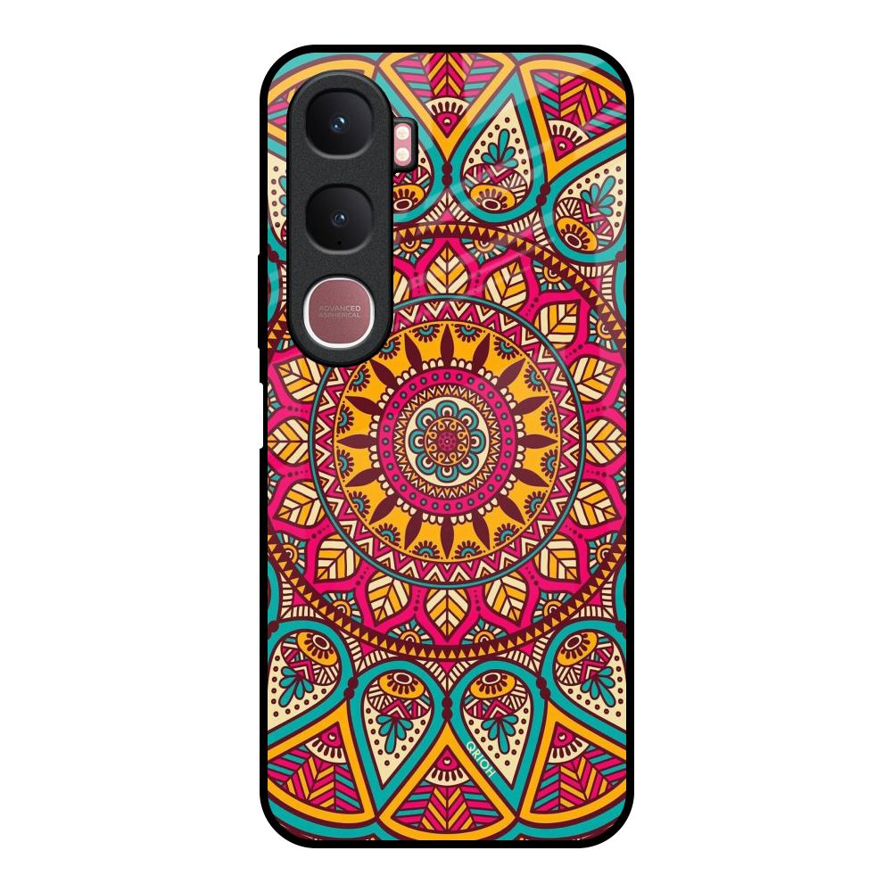 Elegant Mandala Vivo Y31 5G Glass Back Cover Online