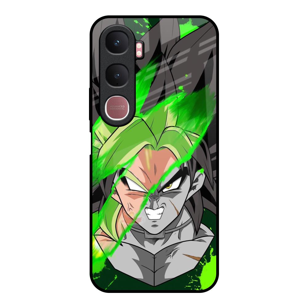 Anime Green Splash Vivo Y31 5G Glass Back Cover Online