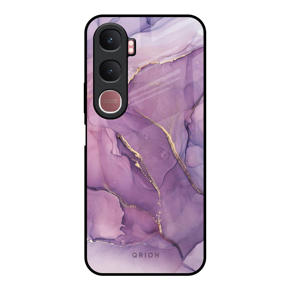 Purple Gold Marble Vivo Y31 5G Glass Back Cover Online
