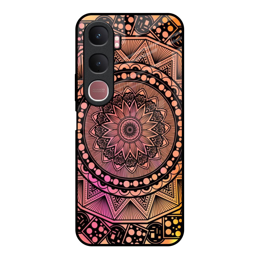 Floral Mandala Vivo Y31 5G Glass Back Cover Online