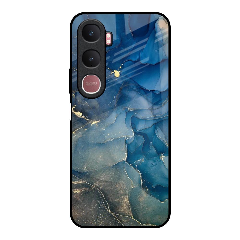 Blue Cool Marble Vivo Y31 5G Glass Back Cover Online
