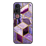 Purple Rhombus Marble Vivo Y31 5G Glass Back Cover Online