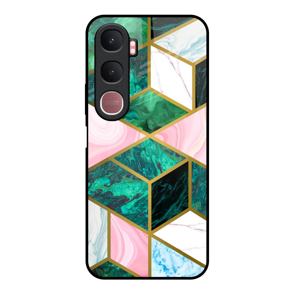 Seamless Green Marble Vivo Y31 5G Glass Back Cover Online