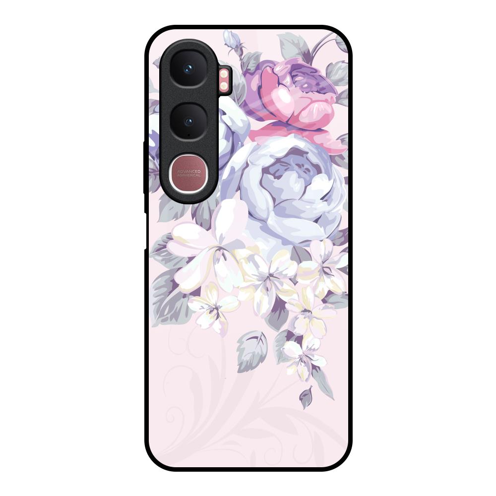 Elegant Floral Vivo Y31 5G Glass Back Cover Online