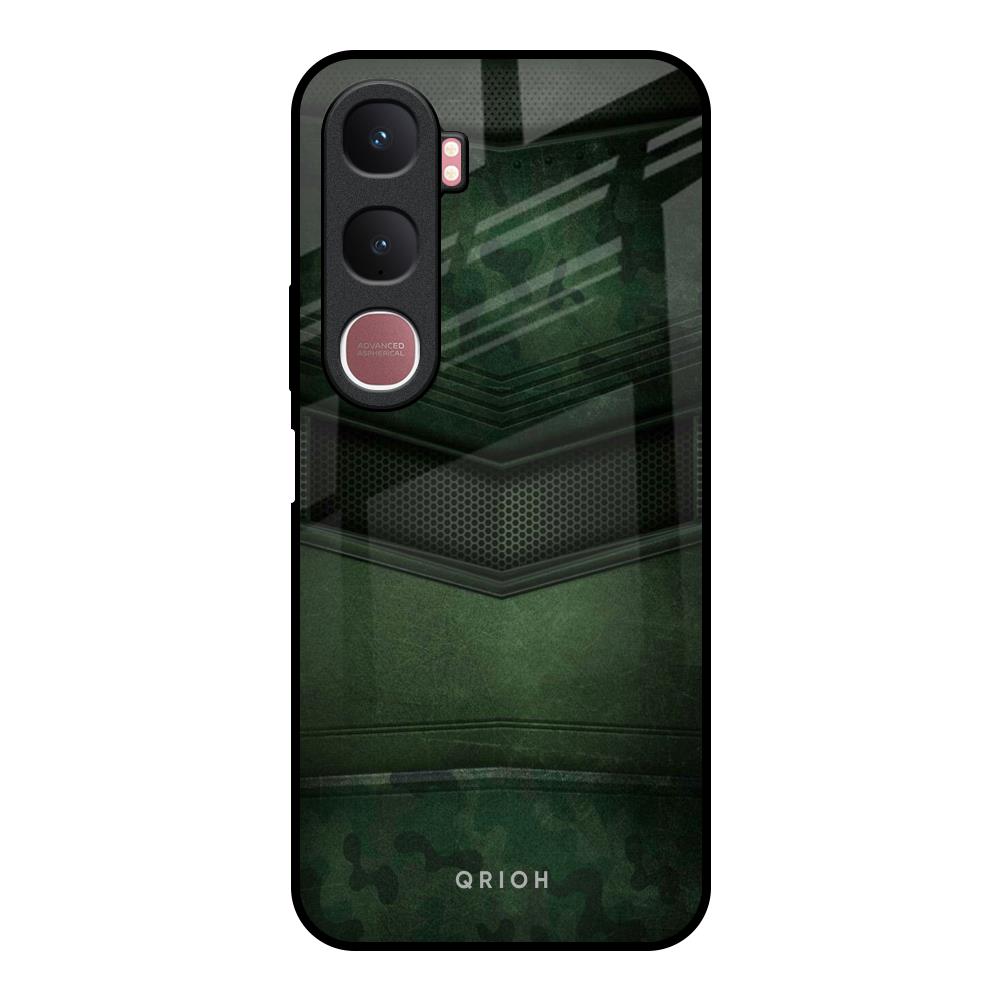 Green Leather Vivo Y31 5G Glass Back Cover Online