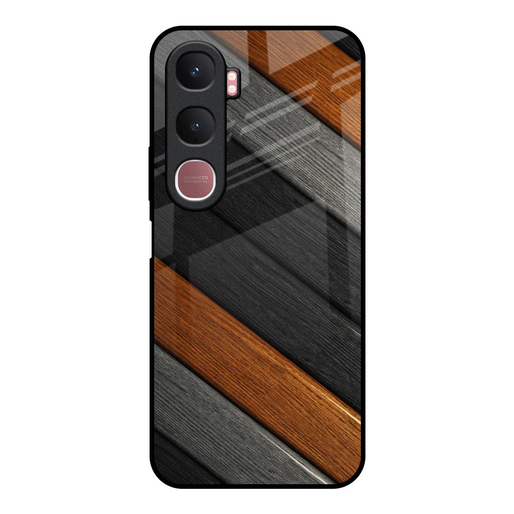 Tri Color Wood Vivo Y31 5G Glass Back Cover Online