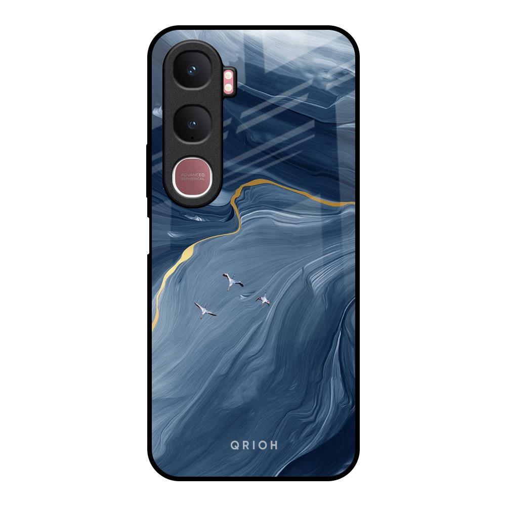 Deep Ocean Marble Vivo Y31 5G Glass Back Cover Online