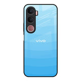 Wavy Blue Pattern Vivo Y31 5G Glass Back Cover Online