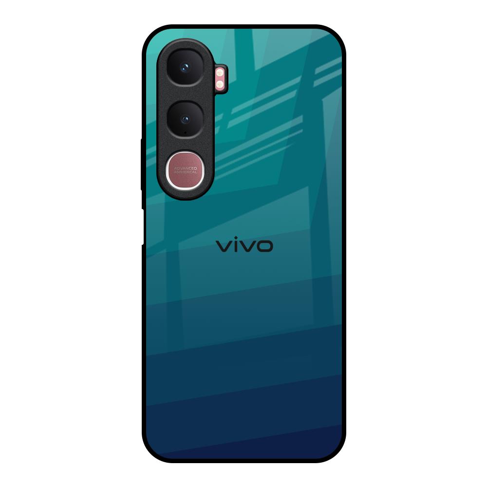 Green Triangle Pattern Vivo Y31 5G Glass Back Cover Online