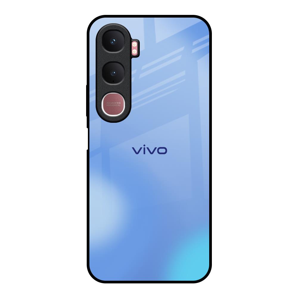 Vibrant Blue Texture Vivo Y31 5G Glass Back Cover Online
