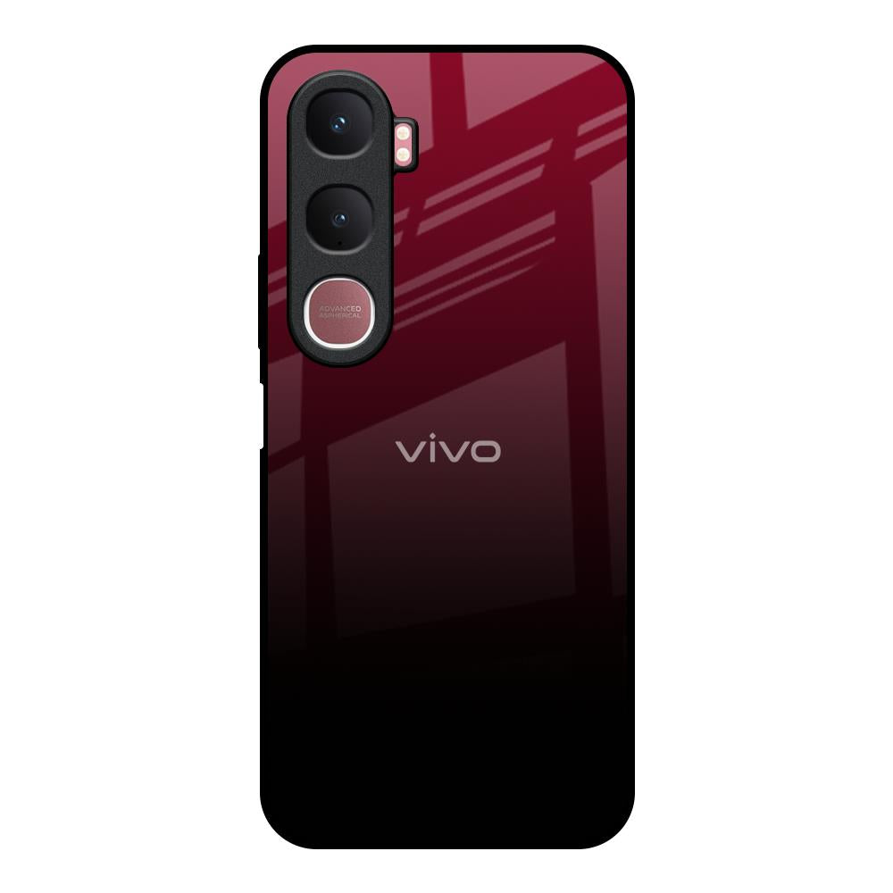 Wine Red Vivo Y31 5G Glass Back Cover Online