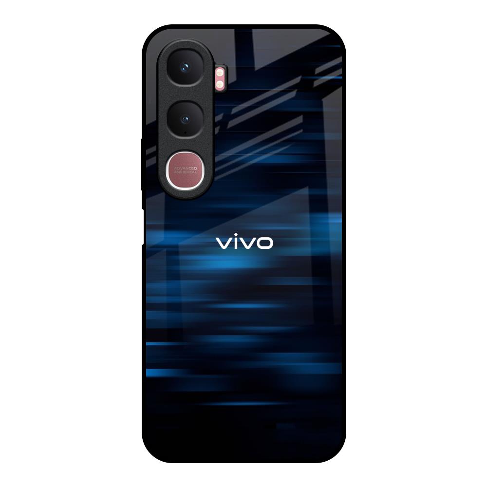 Blue Rough Abstract Vivo Y31 5G Glass Back Cover Online
