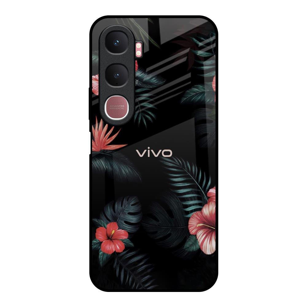 Tropical Art Flower Vivo Y31 5G Glass Back Cover Online