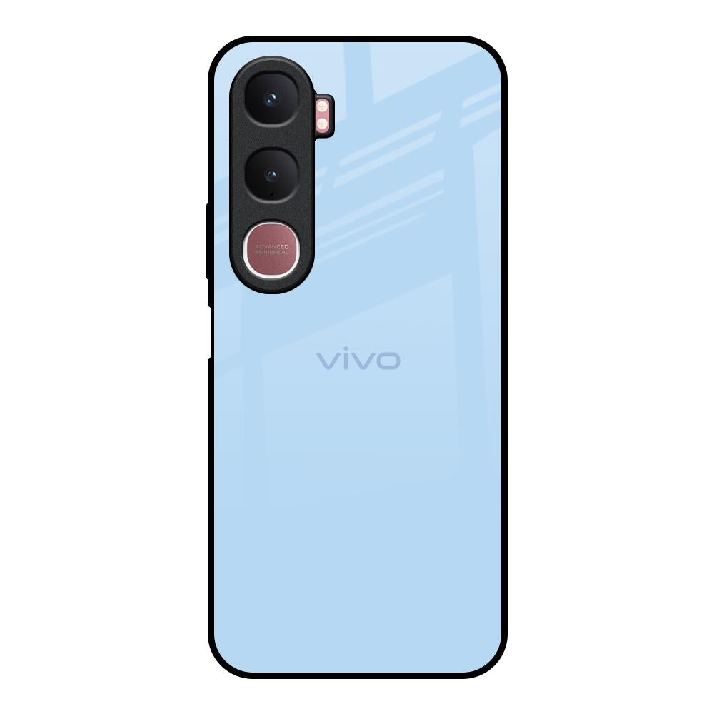 Pastel Sky Blue Vivo Y31 5G Glass Back Cover Online