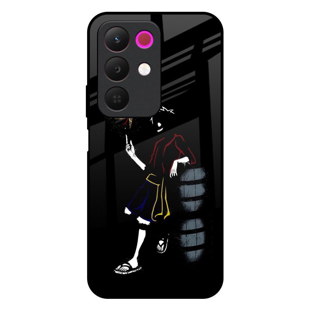 Luffy Line Art Realme 15x 5G Glass Back Cover Online