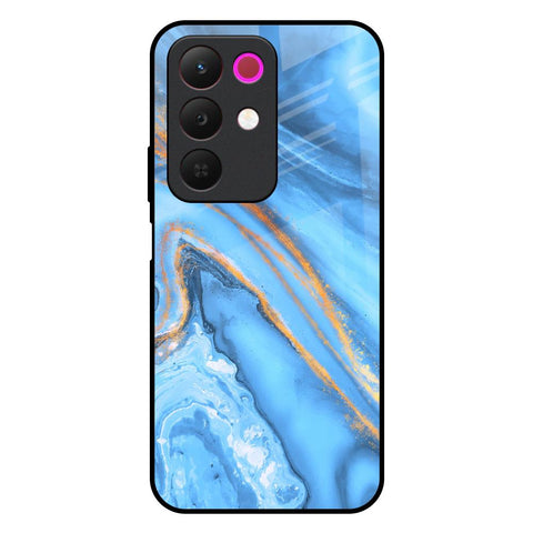 Vibrant Blue Marble Realme 15x 5G Glass Back Cover Online