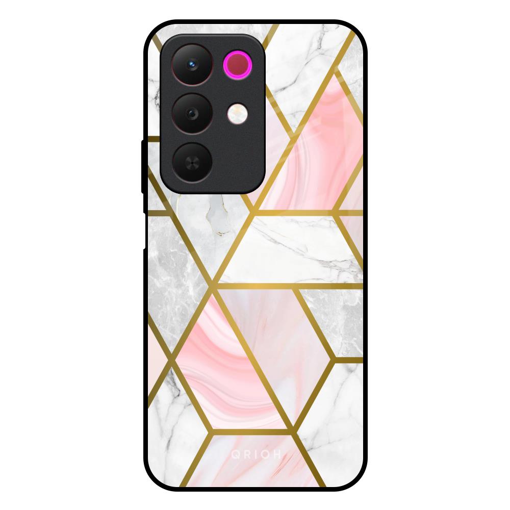 Geometrical Marble Realme 15x 5G Glass Back Cover Online