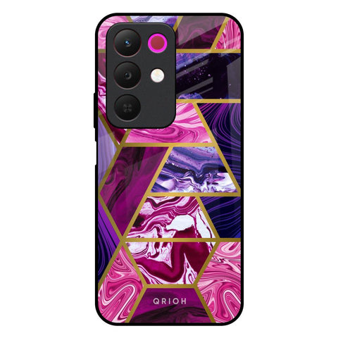 Electroplated Geometric Marble Realme 15x 5G Glass Back Cover Online