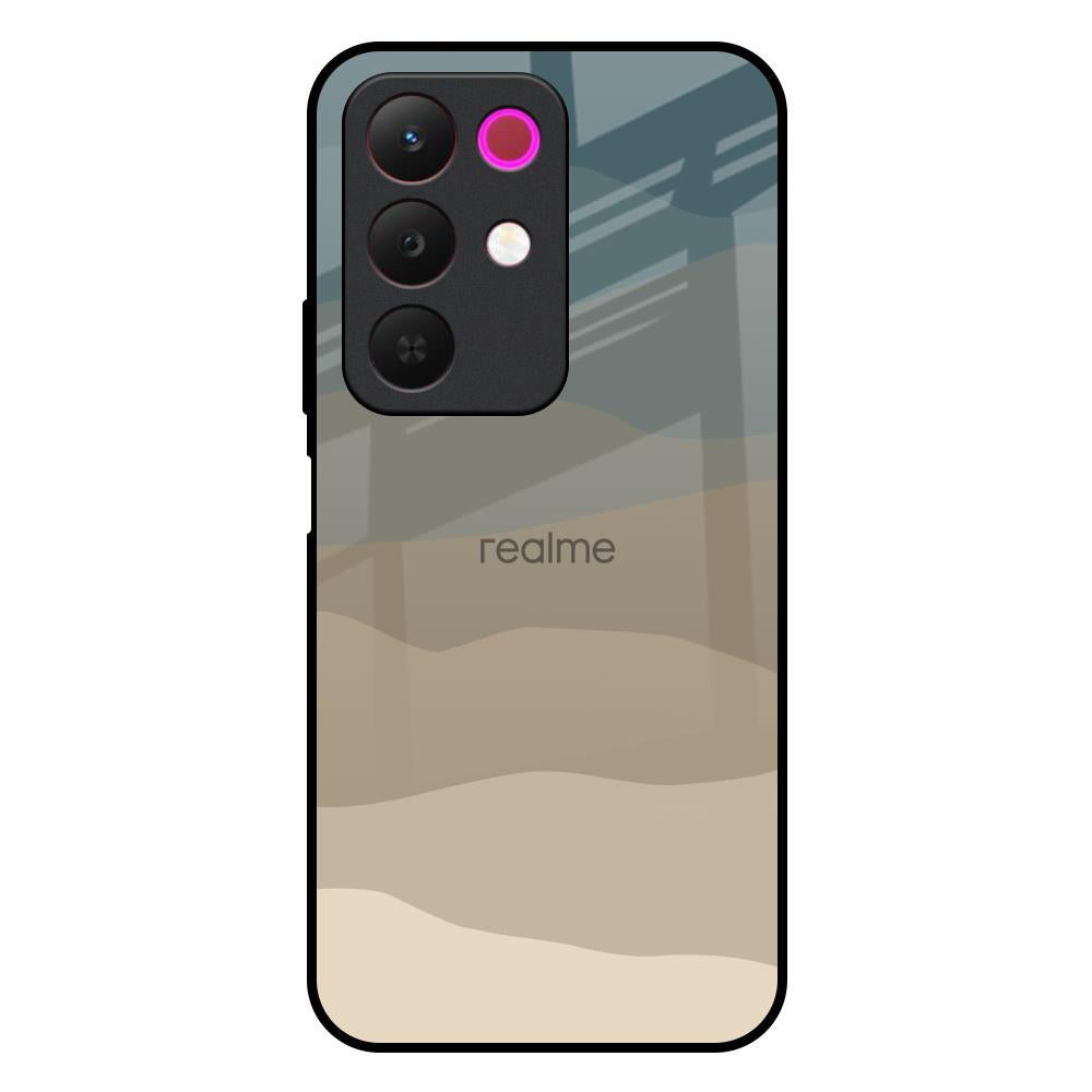 Abstract Mountain Pattern Realme 15x 5G Glass Back Cover Online