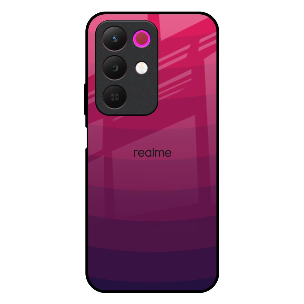 Wavy Pink Pattern Realme 15x 5G Glass Back Cover Online