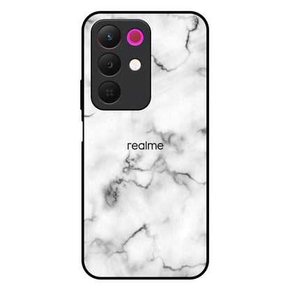 Satin White Marble Realme 15x 5G Glass Back Cover Online