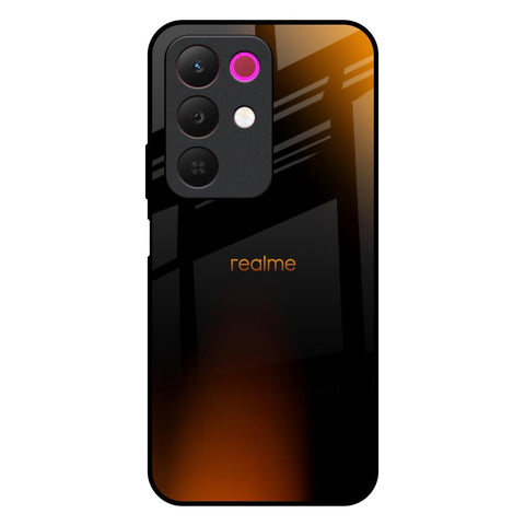 Orange Black Fusion Realme 15x 5G Glass Back Cover Online