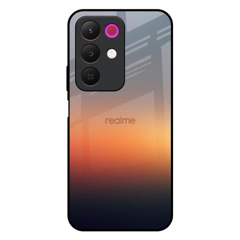 Aesthetic Orange Realme 15x 5G Glass Back Cover Online