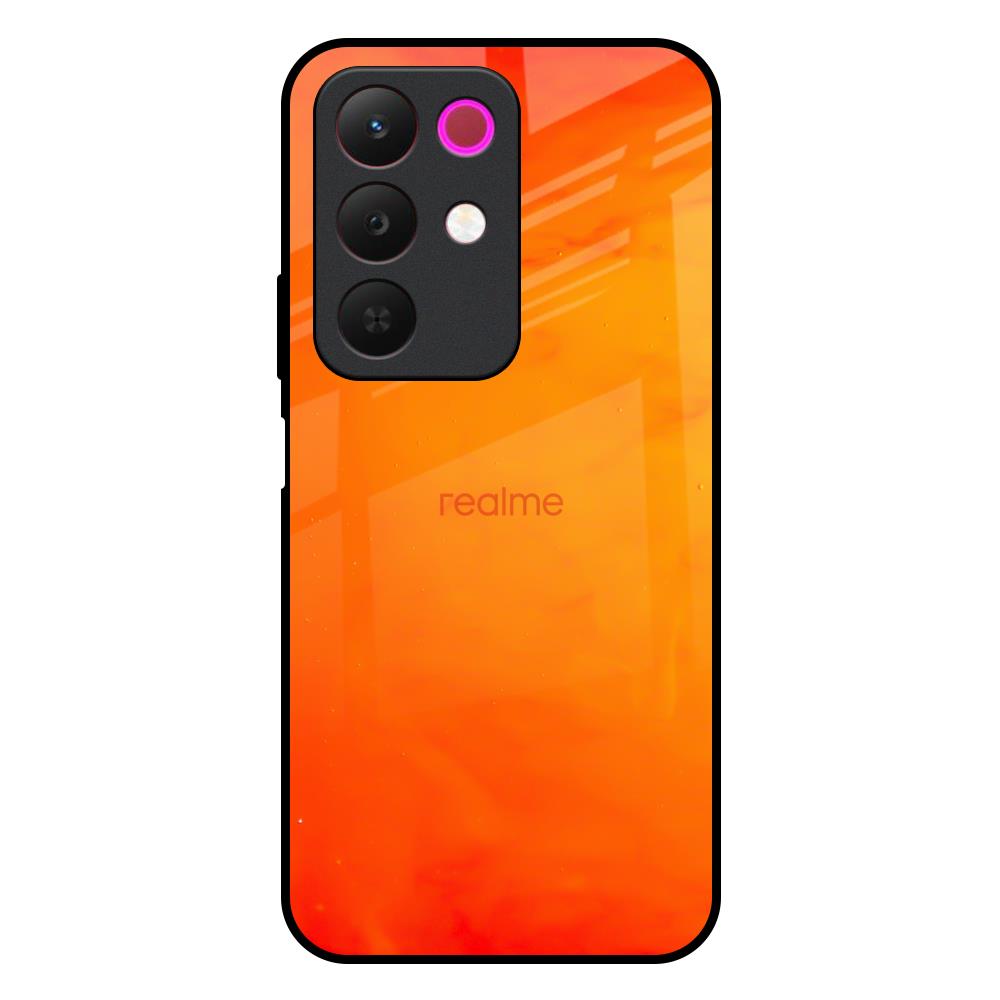 Tangy Orange Realme 15x 5G Glass Back Cover Online